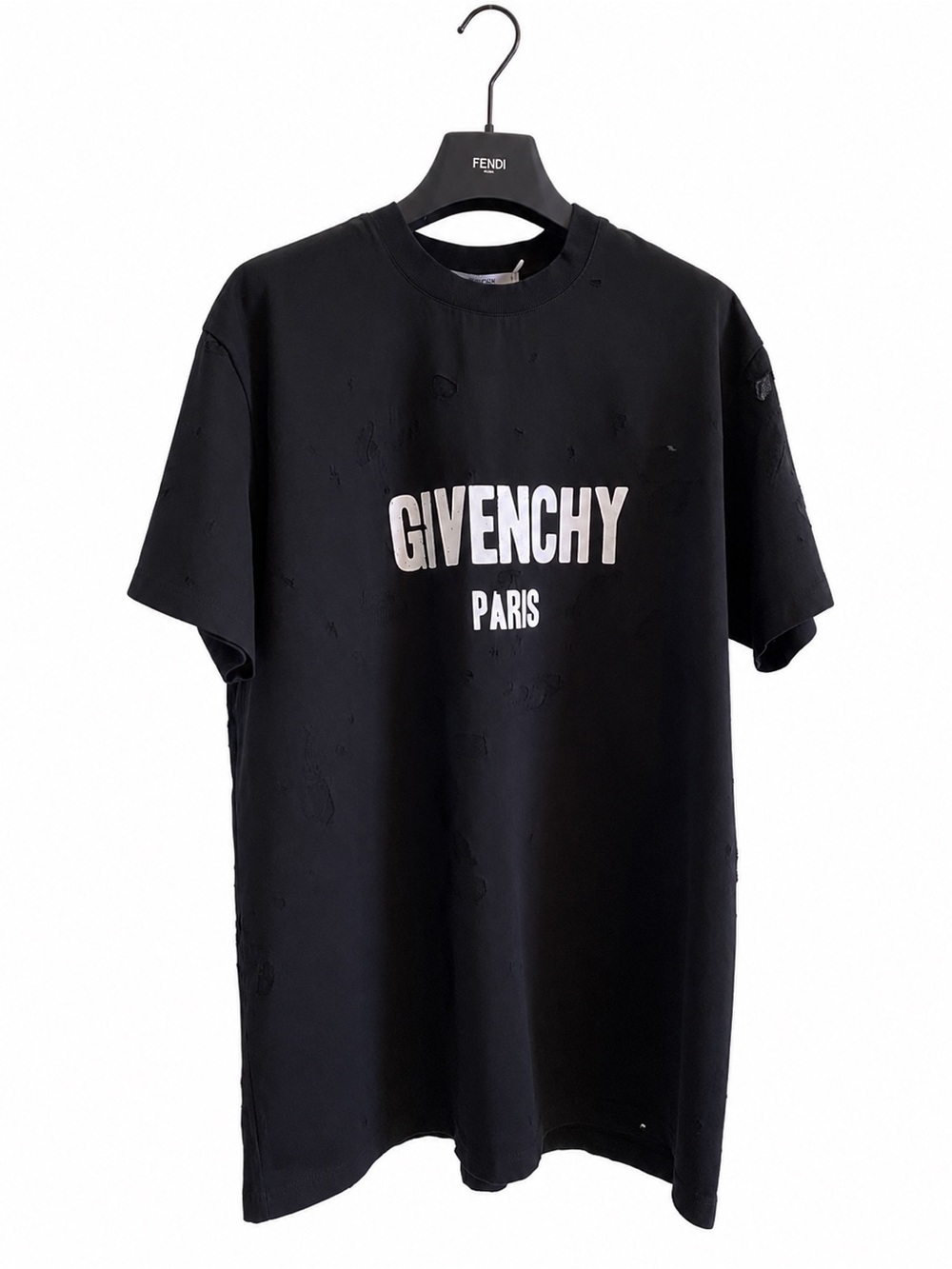 Givenchy Black Short-Sleeve Paris Logo Tee